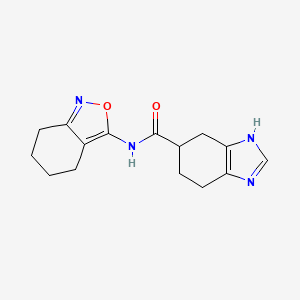 molecular formula C15H18N4O2 B2505003 N-(4,5,6,7-tetrahydrobenzo[c]isoxazol-3-yl)-4,5,6,7-tetrahydro-1H-benzo[d]imidazole-5-carboxamide CAS No. 2034583-48-5