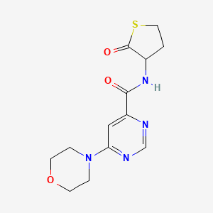 molecular formula C13H16N4O3S B2505005 6-吗啉基-N-(2-氧代四氢噻吩-3-基)嘧啶-4-甲酰胺 CAS No. 1903821-65-7