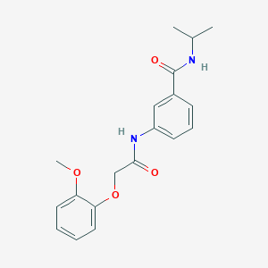 molecular formula C19H22N2O4 B250501 N-isopropyl-3-{[(2-methoxyphenoxy)acetyl]amino}benzamide 