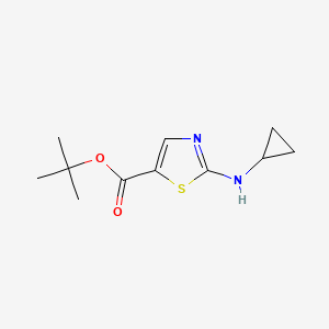 molecular formula C11H16N2O2S B2505011 Tert-butyl 2-(cyclopropylamino)-1,3-thiazole-5-carboxylate CAS No. 2248366-87-0