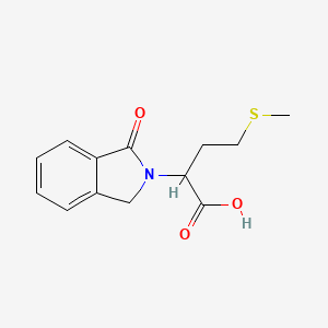 molecular formula C13H15NO3S B2505020 4-(methylsulfanyl)-2-(1-oxo-1,3-dihydro-2H-isoindol-2-yl)butanoic acid CAS No. 835895-78-8