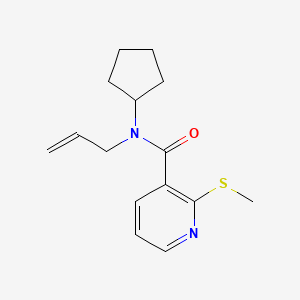 molecular formula C15H20N2OS B2505023 N-cyclopentyl-2-(methylsulfanyl)-N-(prop-2-en-1-yl)pyridine-3-carboxamide CAS No. 1797555-97-5