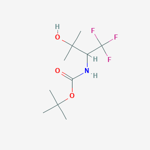 molecular formula C10H18F3NO3 B2505026 (2-Hydroxy-2-methyl-1-trifluoromethyl-propyl)-carbamic acid tert-butyl ester CAS No. 1039356-92-7