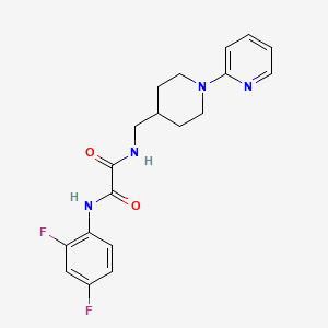 molecular formula C19H20F2N4O2 B2505038 N1-(2,4-difluorophenyl)-N2-((1-(pyridin-2-yl)piperidin-4-yl)methyl)oxalamide CAS No. 1235632-80-0