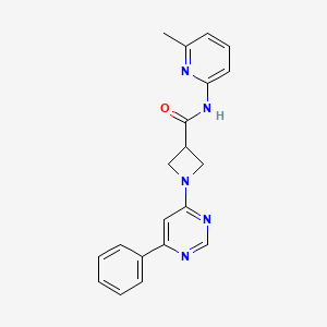 molecular formula C20H19N5O B2505042 N-(6-methylpyridin-2-yl)-1-(6-phenylpyrimidin-4-yl)azetidine-3-carboxamide CAS No. 2034257-30-0