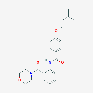 4-(3-methylbutoxy)-N-[2-(morpholin-4-ylcarbonyl)phenyl]benzamide