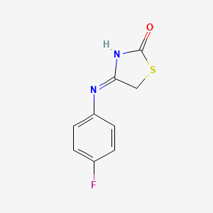 molecular formula C9H7FN2OS B2505051 (Z)-4-((4-fluorophenyl)imino)thiazolidin-2-one CAS No. 868155-11-7