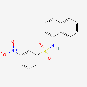 molecular formula C16H12N2O4S B2505052 N-(1-萘基)-3-硝基苯磺酰胺 CAS No. 419559-79-8