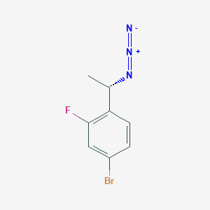 molecular formula C8H7BrFN3 B2505056 1-[(1S)-1-叠氮乙基]-4-溴-2-氟苯 CAS No. 1604293-06-2