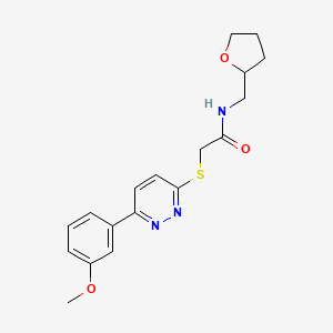 2-((6-(3-methoxyphenyl)pyridazin-3-yl)thio)-N-((tetrahydrofuran-2-yl)methyl)acetamide