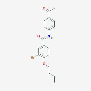 molecular formula C19H20BrNO3 B250506 N-(4-acetylphenyl)-3-bromo-4-butoxybenzamide 