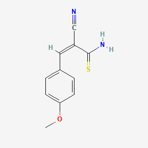 (2Z)-2-cyano-3-(4-methoxyphenyl)prop-2-enethioamide