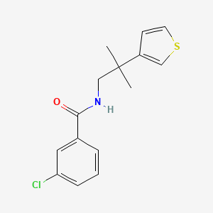 molecular formula C15H16ClNOS B2505089 3-クロロ-N-(2-メチル-2-(チオフェン-3-イル)プロピル)ベンズアミド CAS No. 2319851-36-8