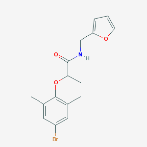 molecular formula C16H18BrNO3 B250509 2-(4-bromo-2,6-dimethylphenoxy)-N-(2-furylmethyl)propanamide 