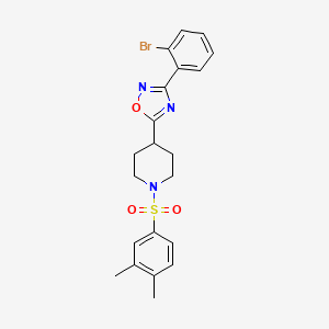 3-(2-Bromophenyl)-5-(1-((3,4-dimethylphenyl)sulfonyl)piperidin-4-yl)-1,2,4-oxadiazole