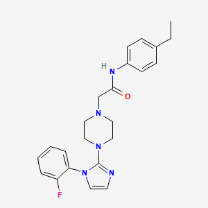 N-(4-ethylphenyl)-2-(4-(1-(2-fluorophenyl)-1H-imidazol-2-yl)piperazin-1-yl)acetamide