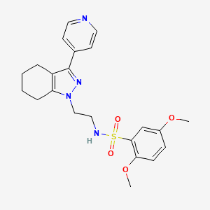 2,5-dimethoxy-N-(2-(3-(pyridin-4-yl)-4,5,6,7-tetrahydro-1H-indazol-1-yl)ethyl)benzenesulfonamide