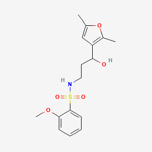 N-(3-(2,5-dimethylfuran-3-yl)-3-hydroxypropyl)-2-methoxybenzenesulfonamide