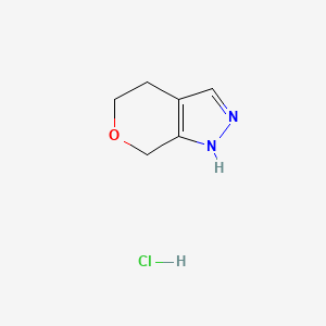 molecular formula C6H9ClN2O B2505107 2,4,5,7-Tetrahydro-pyrano[3,4-c]pyrazole hydrochloride CAS No. 2155852-36-9