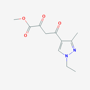 molecular formula C11H14N2O4 B2505123 methyl 4-(1-ethyl-3-methyl-1H-pyrazol-4-yl)-2,4-dioxobutanoate CAS No. 1006483-26-6