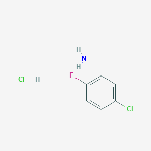 1-(5-Chloro-2-fluorophenyl)cyclobutan-1-amine;hydrochloride