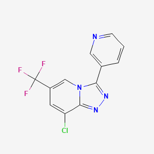 molecular formula C12H6ClF3N4 B2505131 8-氯-3-(3-吡啶基)-6-(三氟甲基)[1,2,4]三唑并[4,3-a]吡啶 CAS No. 339099-70-6