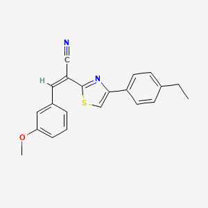 (Z)-2-(4-(4-ethylphenyl)thiazol-2-yl)-3-(3-methoxyphenyl)acrylonitrile