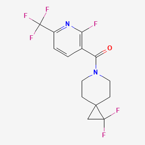 (2,2-Difluoro-6-azaspiro[2.5]octan-6-yl)-[2-fluoro-6-(trifluoromethyl)pyridin-3-yl]methanone