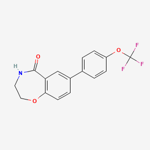 7-[4-(Trifluoromethoxy)phenyl]-2,3,4,5-tetrahydro-1,4-benzoxazepin-5-one