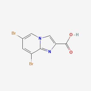 molecular formula C8H4Br2N2O2 B2505158 6,8-二溴咪唑并[1,2-a]吡啶-2-羧酸 CAS No. 904805-36-3