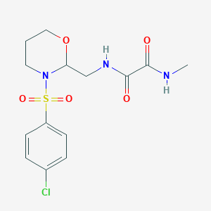 N'-[[3-(4-chlorophenyl)sulfonyl-1,3-oxazinan-2-yl]methyl]-N-methyloxamide