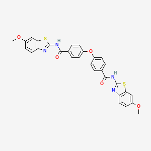 molecular formula C30H22N4O5S2 B2505165 4,4'-oxibis(N-(6-metoxi benzo[d]tiazol-2-il)benzamida) CAS No. 391228-58-3