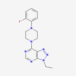 molecular formula C16H18FN7 B2505182 3-Ethyl-7-[4-(2-fluorophenyl)piperazin-1-yl]triazolo[4,5-d]pyrimidine CAS No. 899730-03-1