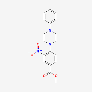 molecular formula C18H19N3O4 B2505186 Methyl 3-nitro-4-(4-phenylpiperazin-1-yl)benzoate CAS No. 65639-58-9
