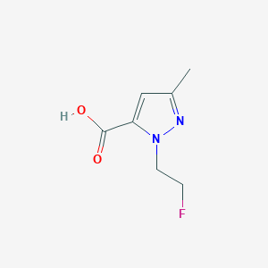 molecular formula C7H9FN2O2 B2505189 1-(2-氟乙基)-3-甲基-1H-吡唑-5-羧酸 CAS No. 1443279-33-1