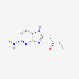 molecular formula C11H14N4O2 B2505194 ethyl 2-[5-(methylamino)-3H-imidazo[4,5-b]pyridin-2-yl]acetate CAS No. 1507825-37-7