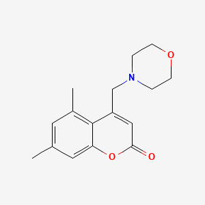 molecular formula C16H19NO3 B2505212 5,7-Dimethyl-4-(morpholin-4-ylmethyl)chromen-2-one CAS No. 847364-88-9