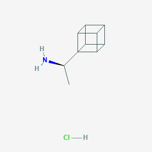 molecular formula C10H14ClN B2505221 (1R)-1-Cuban-1-ylethanamine;hydrochloride CAS No. 2416218-98-7