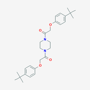 molecular formula C28H38N2O4 B250523 1,4-Bis[(4-tert-butylphenoxy)acetyl]piperazine 