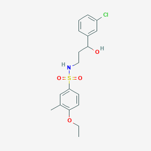 molecular formula C18H22ClNO4S B2505235 N-(3-(3-chlorophenyl)-3-hydroxypropyl)-4-ethoxy-3-methylbenzenesulfonamide CAS No. 2034526-17-3