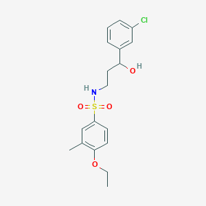 molecular formula C18H22ClNO4S B2505235 N-(3-(3-clorofenil)-3-hidroxipropil)-4-etoxi-3-metilbencensulfonamida CAS No. 2034526-17-3