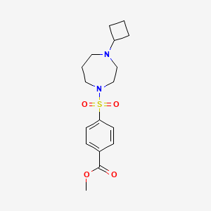molecular formula C17H24N2O4S B2505238 Methyl 4-((4-cyclobutyl-1,4-diazepan-1-yl)sulfonyl)benzoate CAS No. 2319833-89-9