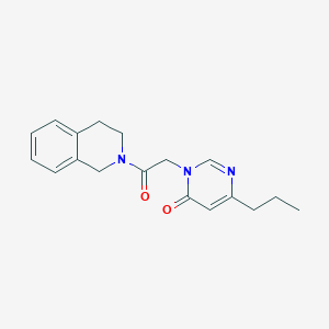 molecular formula C18H21N3O2 B2505251 3-(2-(3,4-dihydroisoquinolin-2(1H)-yl)-2-oxoethyl)-6-propylpyrimidin-4(3H)-one CAS No. 1209417-50-4
