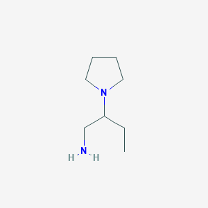 molecular formula C8H18N2 B2505254 2-(吡咯烷-1-基)丁-1-胺 CAS No. 953750-99-7