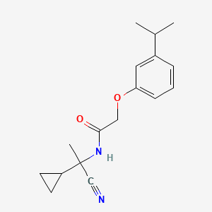 molecular formula C17H22N2O2 B2505261 N-(1-cyano-1-cyclopropylethyl)-2-[3-(propan-2-yl)phenoxy]acetamide CAS No. 1311693-23-8