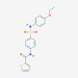 molecular formula C19H18N2O4S2 B250528 N-{4-[(4-ethoxyanilino)sulfonyl]phenyl}-2-thiophenecarboxamide 