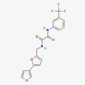 molecular formula C18H13F3N2O4 B2505280 N1-([2,3'-bifuran]-5-ylmethyl)-N2-(3-(trifluoromethyl)phenyl)oxalamide CAS No. 2034568-07-3