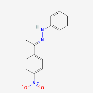 molecular formula C14H13N3O2 B2505288 1-[1-(4-Nitrophenyl)ethylidene]-2-phenylhydrazine CAS No. 77635-72-4