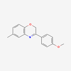 molecular formula C16H15NO2 B2505289 methyl 4-(6-methyl-2H-1,4-benzoxazin-3-yl)phenyl ether CAS No. 338391-79-0