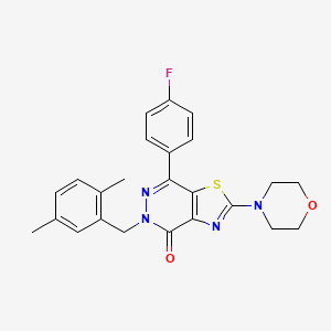 molecular formula C24H23FN4O2S B2505305 5-(2,5-dimethylbenzyl)-7-(4-fluorophenyl)-2-morpholinothiazolo[4,5-d]pyridazin-4(5H)-one CAS No. 1203140-26-4